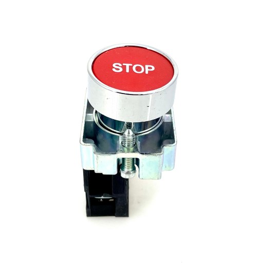 Červené tlačidlo STOP Ovládanie 22mm dočasného NC kontaktu