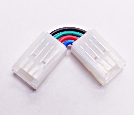 LED RGB 4PIN lomený konektor 10mm L 90 LATCH