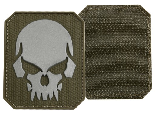 Mil-Tec Skull 3D PVC nášivka na suchý zips - Olivový