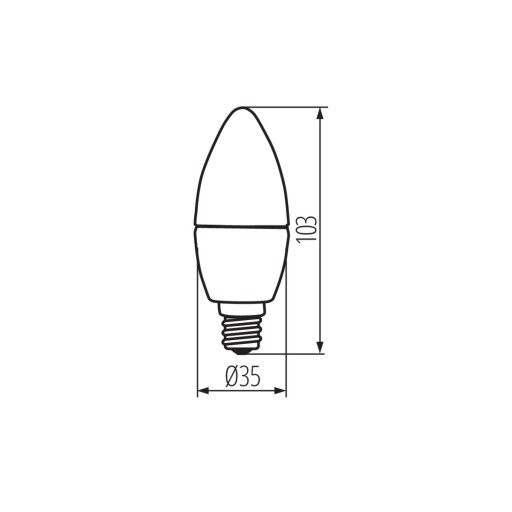 LED žiarovka na sviečku LL C35 6,5W E14 NW biela 806lm LIGHTLOGIC