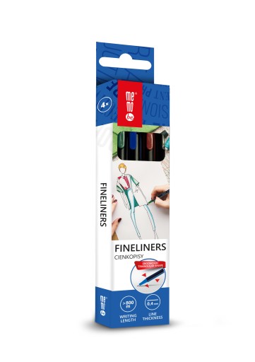 MemoBe jemné linky 0,4 mm 4 farebné popisovače