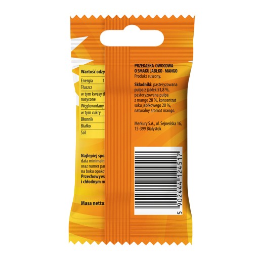 BUNNY ovocný snack pre deti jablkový slimák mango sada 10x 15g