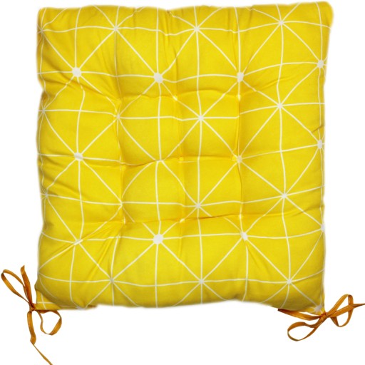 VANKÚŠ NA STOLIČKU 40x40 VIAZANÁ TABURKA DO ZÁHRADY, PREŠÍVANÁ