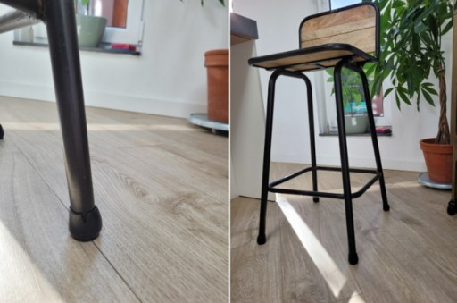 Ochranné silikónové poťahy na nohy stoličky ČIERNA 14-18mm x4