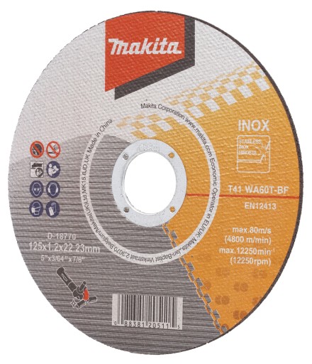 MAKITA TENKÝ REZNÝ KOTÚČ 125x22,2 INOX D-18770