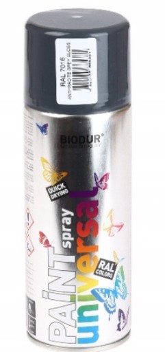 BIODUR Sprej 400ml Ral 7016 antracit sivá MAT