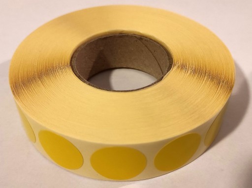 Samolepiace kruhové štítky Žlté, fi20mm, 2000 ks.