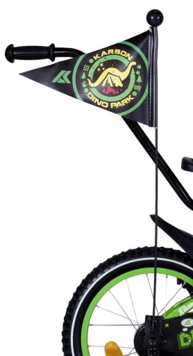 Cyklistická vlajka BUNNER so tyčou - DINO Green