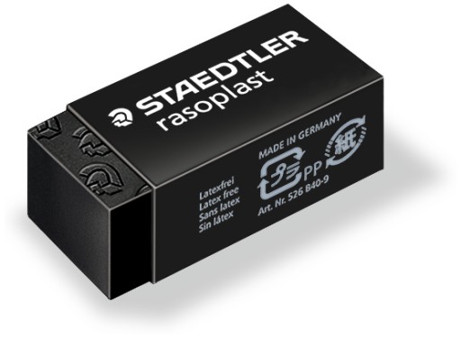 STAEDTLER black Rasoplast Line ERASER TRADITIONAL ARTISTIC