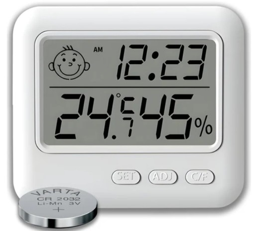 ELEKTRONICKÝ TEPLOMER HYGROMETER DIGITÁLNE HODINKY DO IZBY