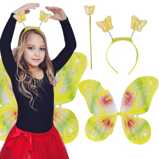 OUTFIT BOTTERFLY MOTYLOVÉ ŠATY PRE DIEVČA 3v1