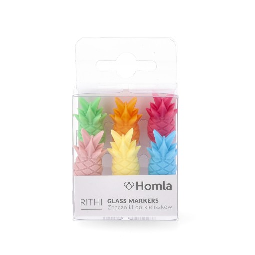 RITHI SUMMER fixky na hrnčeky a poháre, ananás, 6ks HOMLA