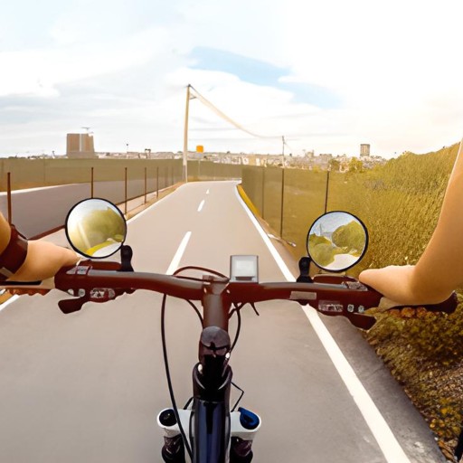 KONVEXNÉ ZRKADLO NA BICYKEL NA BICYKEL S RIADITEĽOM
