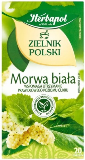 Herbapol čaj z moruše bielej poľský herbár 20 vrecúšok