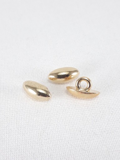 Zlatý kovový gombík 5x11mm slza, 2ks