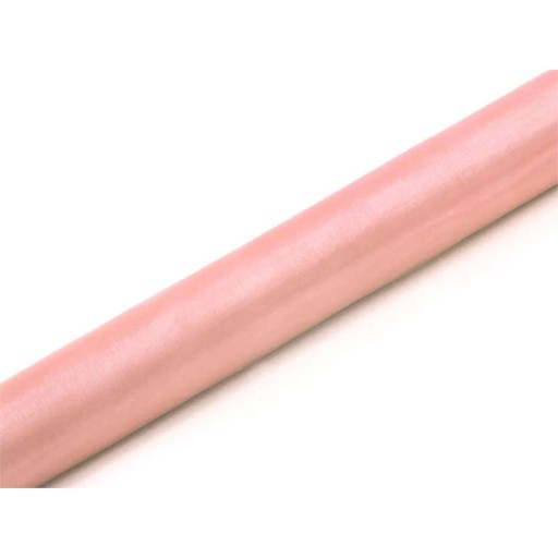 Organza SMOOTH PINK prášok na stôl behúň dekorácia na stôl hostie svadobné 36x900