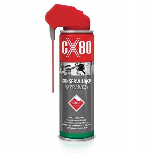 CX80 TEFLON DUO SPRAY Prostriedok na údržbu, opravy a proti priľnavosti 250 ml