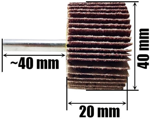 BRÚSNY KOTOÚČ S KLAPKOVOU BRÚSOU NA STOPKE PRE VŔTAČKU 40x20 GR. 80 PL