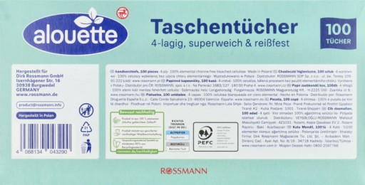 ALOUETTE 4-vrstvové hygienické obrúsky 100 ks