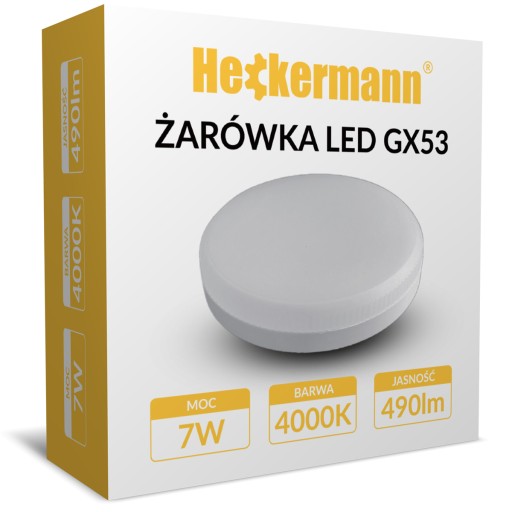 GX53 LED ŽIAROVKA 7W 490LM NEUTRÁLNA BIELA 4000K