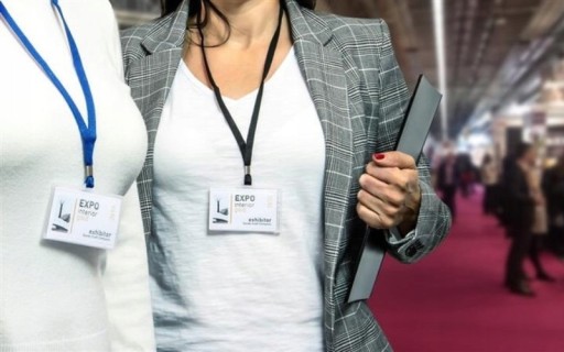 IDENTIFIKAČNÁ TAŠKA NA VODÍTKU, MODRÝ DRŽIAK, 10 ks