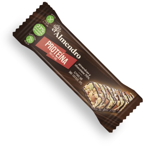 Proteínová tyčinka s mandľami a horkou čokoládou 70% - 4x35g (140g)