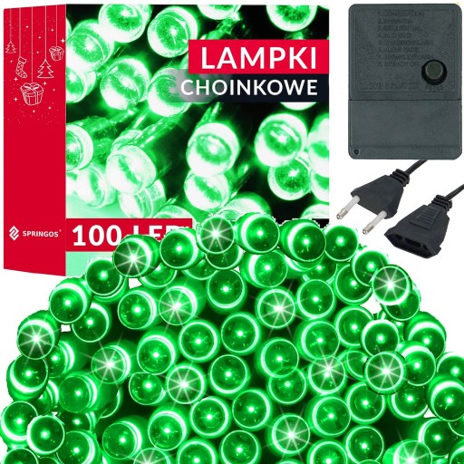 OSVETLENIE VIANOČNÉHO STROMČEKA 100 LED 8,5m VONKAJŠIE VNÚTORNÉ ZELENÉ VIANOCE