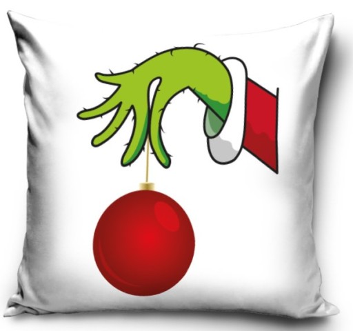 VIANOČNÝ VANKÚŠEK 40 x 40 cm GRINCH VESELÉ VIANOČNÉ CHYTKO