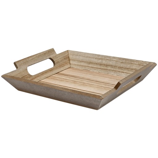 DEKORATÍVNY PODANÍK s MDF úchytkami 23 x 20 cm ČIERNA