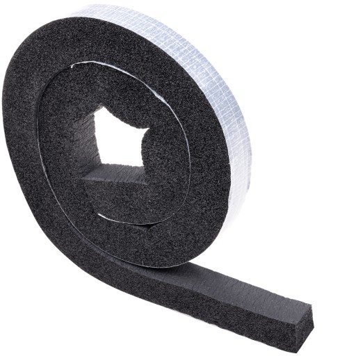 Zvukovo izolačné penové samolepiace gumené tesnenie 25 mm x 20 mm x 1000 mm