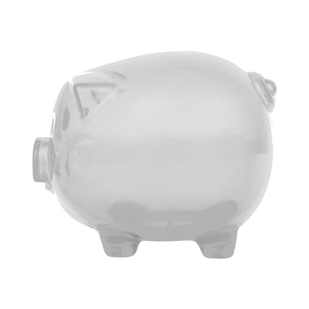 PRASIATKO Transparentné 12,5 cm biele pre deti aj dospelých