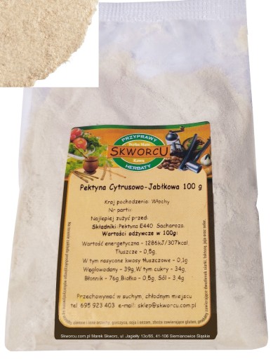 Citrusovo-jablkový pektín 100g, prírodný Skworc