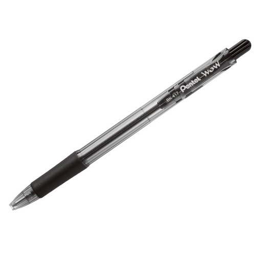 Pentel BK417 výsuvné guľôčkové pero, čierne, 10 ks