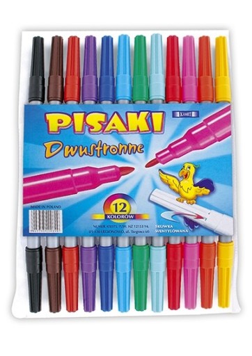 Kamet obojstranné fixky, fixky, fixky, 12 farieb