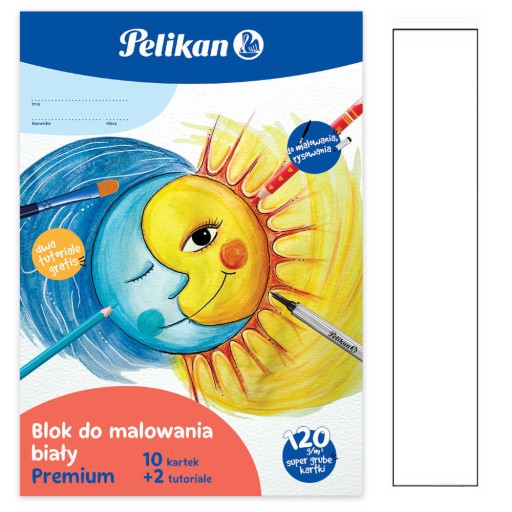 Školský blok na kreslenie A4, 10 listov, 120g/m2 PELIKAN