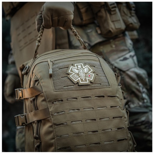 NÁŠIVA ZNAKU STAR OF LIFE CADEUCE VÝŠIVKA M-TAC COYOTE