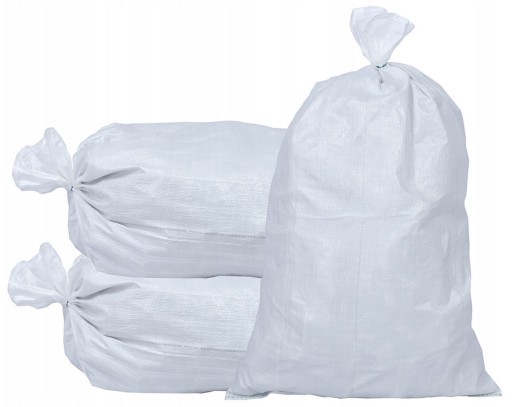 PP VRECKÁ NA OBILNÚ SUŤ UHLIE 65x105 50KG Silné šité Sada 10 kusov