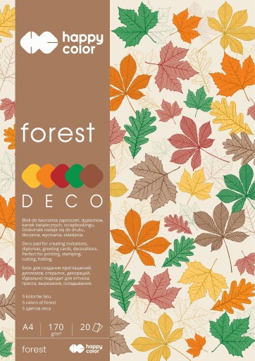 DECO Forest A4 farebný blok 20 listov Happy Color
