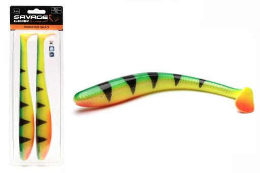 SAVAGE GEAR MONSTER SHAD RUBBER 18cm FIRETIGER