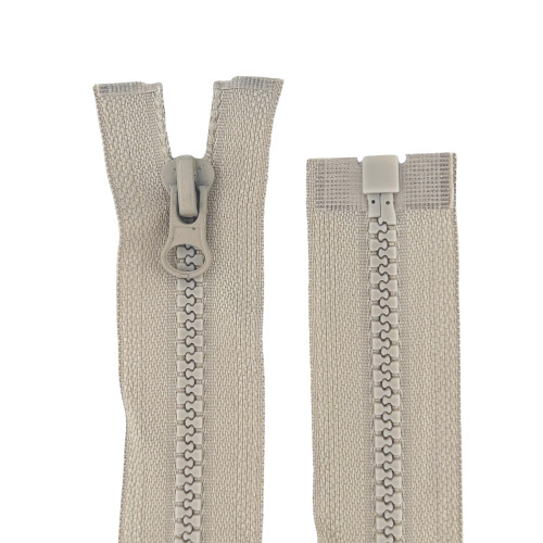 ČLENKOVÝ Zips #5 - 75 CM - SVETLO BÉŽOVÁ ŠEDÁ