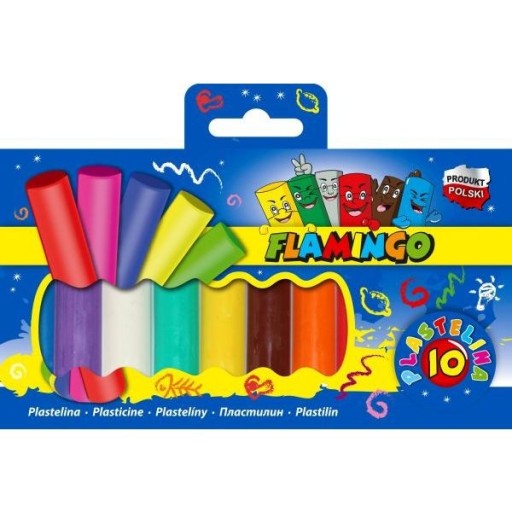 Plastelína 10 farieb Flamingo