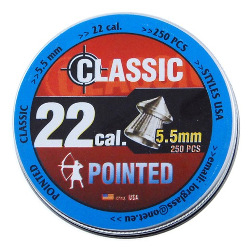 Guľôčky do vzduchovej pištole špicaté, vrúbkovaný hrot, 1,02 g, kal 5,5 mm 2