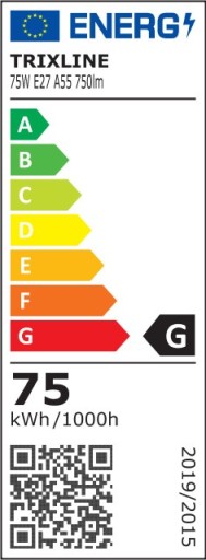 Tradičná žiarovka GLS A55 230V E27 75W 750lm TR