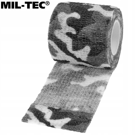 Elastická vojenská maskovacia páska Mil-Tec samolepiaca Camo Snow Camo