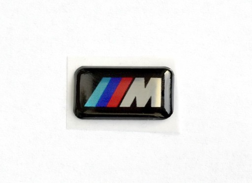BMW M-Power chrómová 3D nálepka 17x9 odznak na ráfikoch, volant - 1 ks