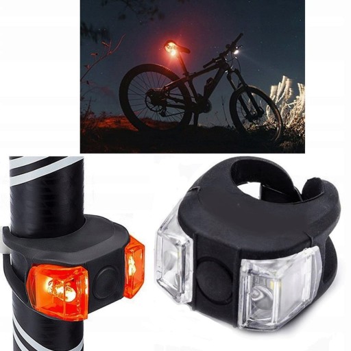 BIKE SVETLÁ LED CYKLISTICKÁ LAMPA PREDNÁ ZADNÁ 2KS