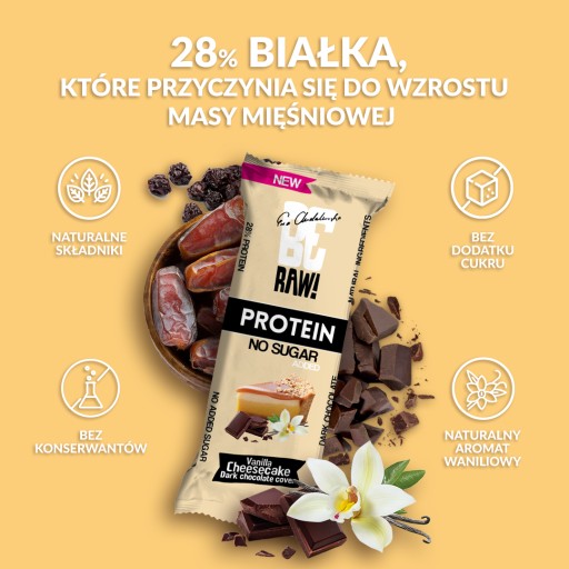 BeRAW! VANILKA CHEESECAKE Proteínová tyčinka 40g