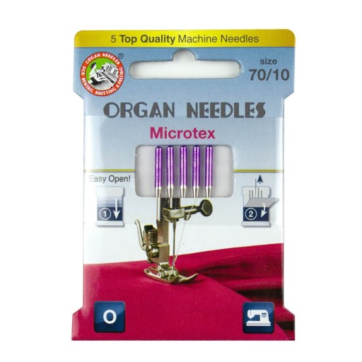 Ihly na šitie ORGAN poloploché microtex 70 ECOBOX