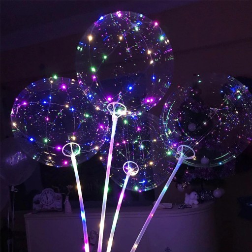 VEĽKÝ SVIETIELNÝ FÓLIOVÝ BALÓN S VÝKONNÝMI LED SVETLAMI