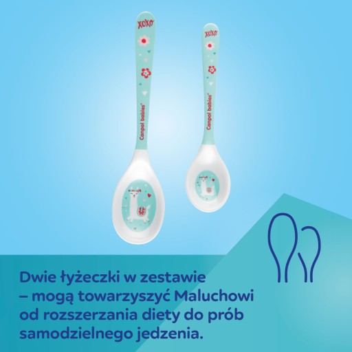 SADA MELAMÍNOVÝCH LYŽIČIEK 2KS 9M CANPOL